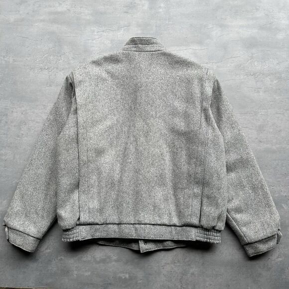 Vintage Hunt Club Wool Bomber Jacket Men’s XL – Made in USA – Gray Wool Blend - Picture 2 of 16